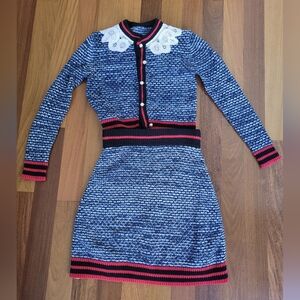 Knitted suit skirt and cardigan set size small
